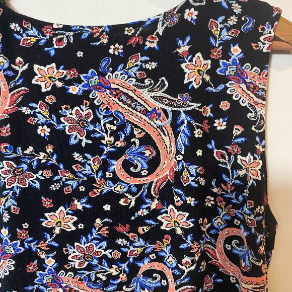 Boho Paisley Faux Wrap Blouse Sleeveless Top Festival Hippie Chic Summer XL - Picture 7 of 8